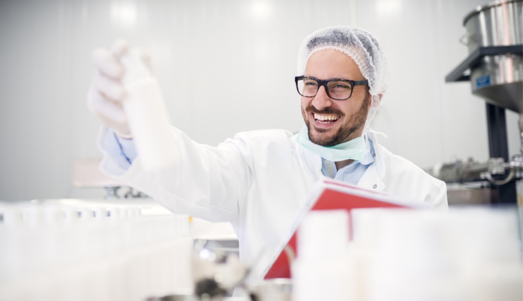 A happy lab worker