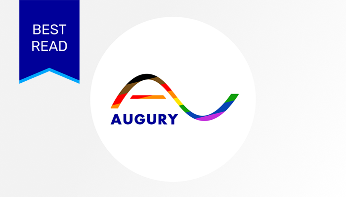 Augury logo with Pride colors