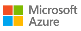 Microsoft Azure logo on a background.