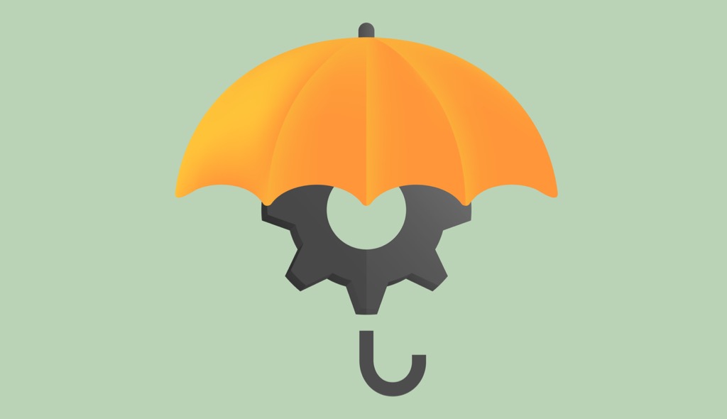 Umbrella representing risk management thanks to machine health monitoring