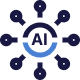 The ai logo on a green background for production.