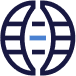 An icon of a globe on a green background that represents the Frost & Sullivan 2023 Company of the Year.