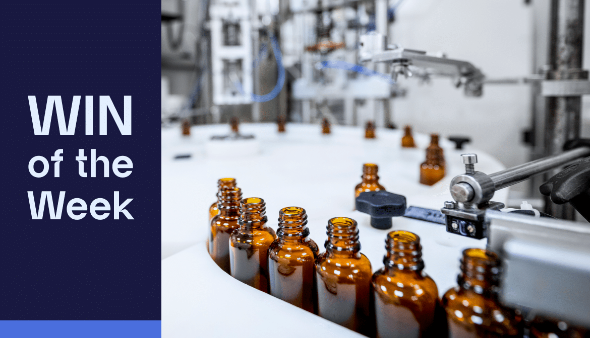 win of the week-pharma manufacturing Machine Health manufacturing