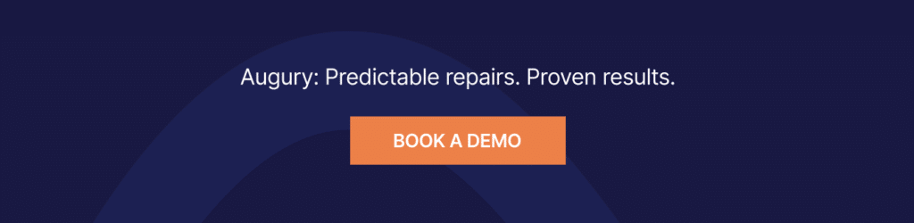 Call-to-action banner highlighting Augury as a solution for predictable industry repairs.