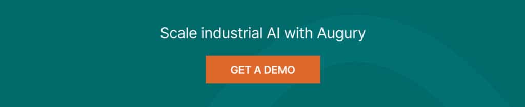 Call-to-action for scaling industrial AI with Augury and getting a demo.