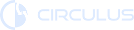 A light blue logo featuring a circular design with a stylized globe and a vertical line, next to the word CIRCULUS in uppercase letters.