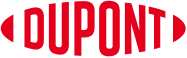 Red DUPONT logo in bold, capital letters, with two red oval shapes on either side, all on a light gray background.