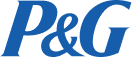 The image shows the P&G logo, featuring the letters P&G in bold, blue font on a white background.