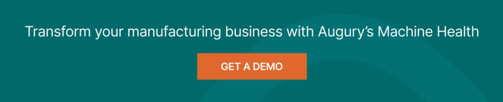 Call-to-action highlighting Augury’s Machine Health as a solution for transforming manufacturing businesses.