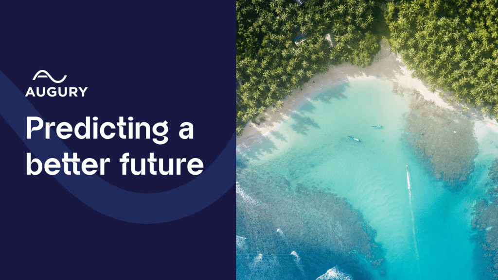 Image of greenery with the statement 'Predicting A Better Future'